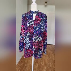 Vibrant Floral Long Sleeve Blouse